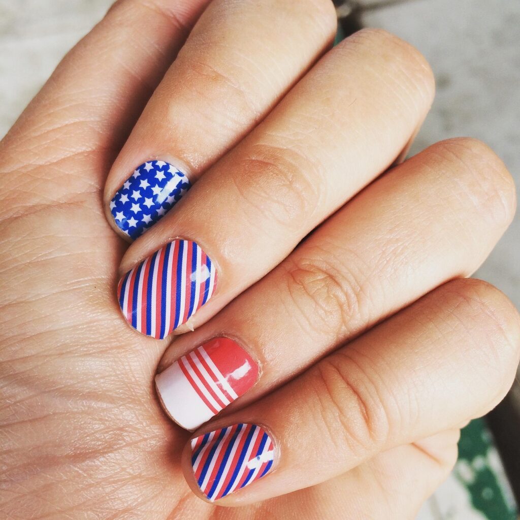 nail art, 4th of july nails, hands, jamberry, brown art, nail art, nail art, nail art, nail art, nail art