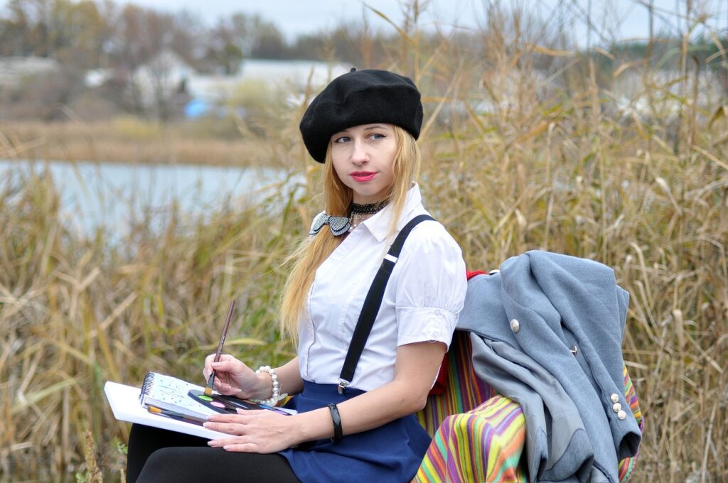 artist, artists, beret