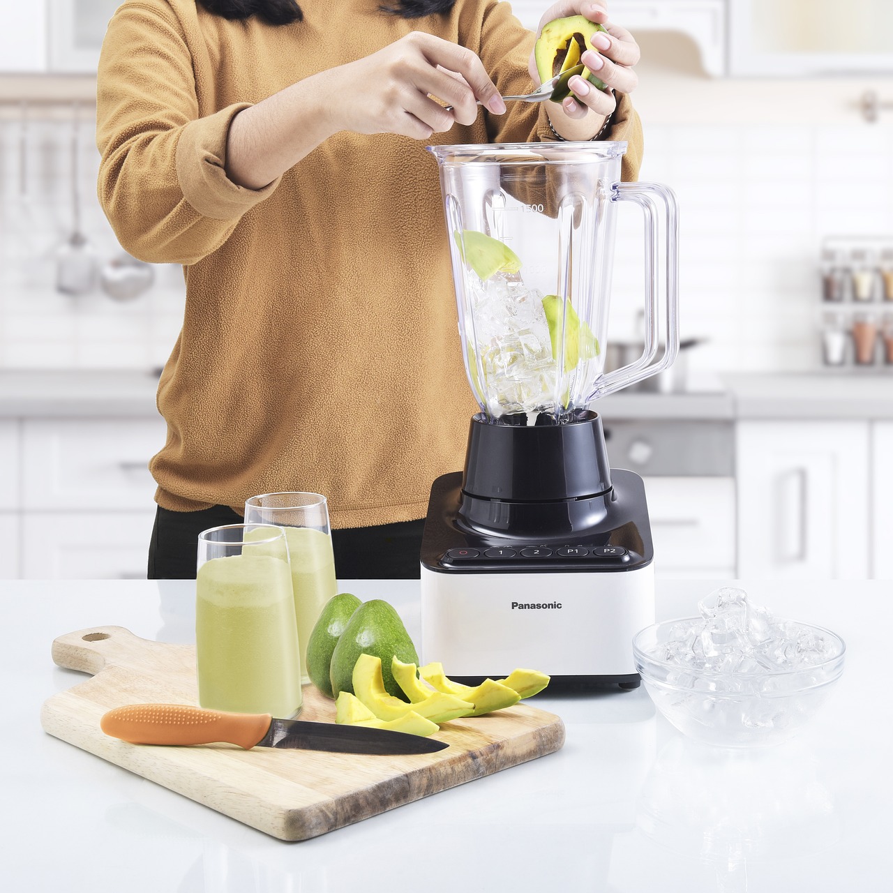 woman, avocado, shake