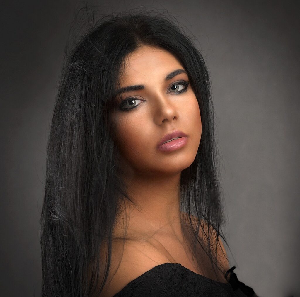 woman, portrait, black hair, long hair, makeup, cosmetics, face, girl, brunette, dark, young woman, modeling, model, pose, posing, studio photography, woman, black hair, black hair, black hair, long hair, long hair, long hair, long hair, long hair, makeup, makeup, makeup, face, face, brunette, model