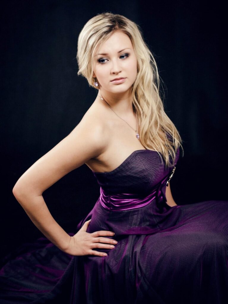 girl, model, portrait, blonde, dress, fashion, style, stylish woman, blonde woman, long hair, long dress, gown, purple dress, modeling, pose, posing, young woman, woman, elegant, prom, model, blonde, dress, dress, dress, dress, dress, long hair, gown, prom, prom, prom