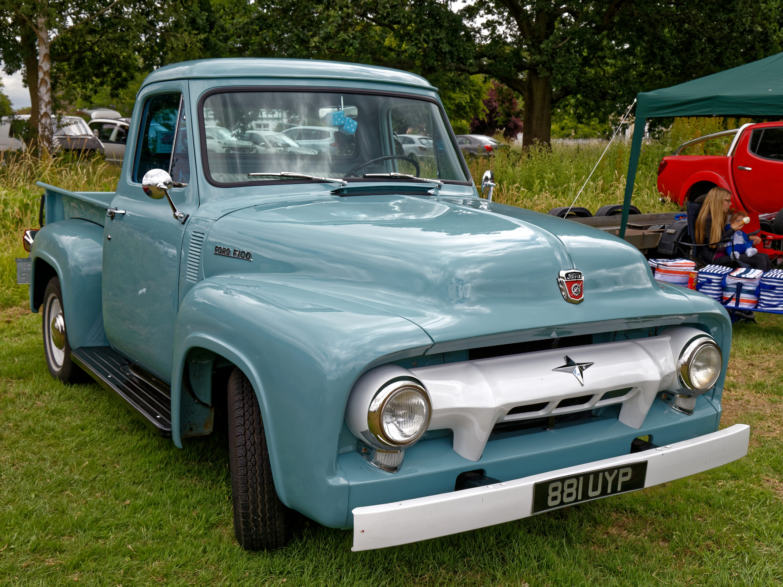 1954 Ford F100 3000cc truck at Hatfield Heath Festival 2017