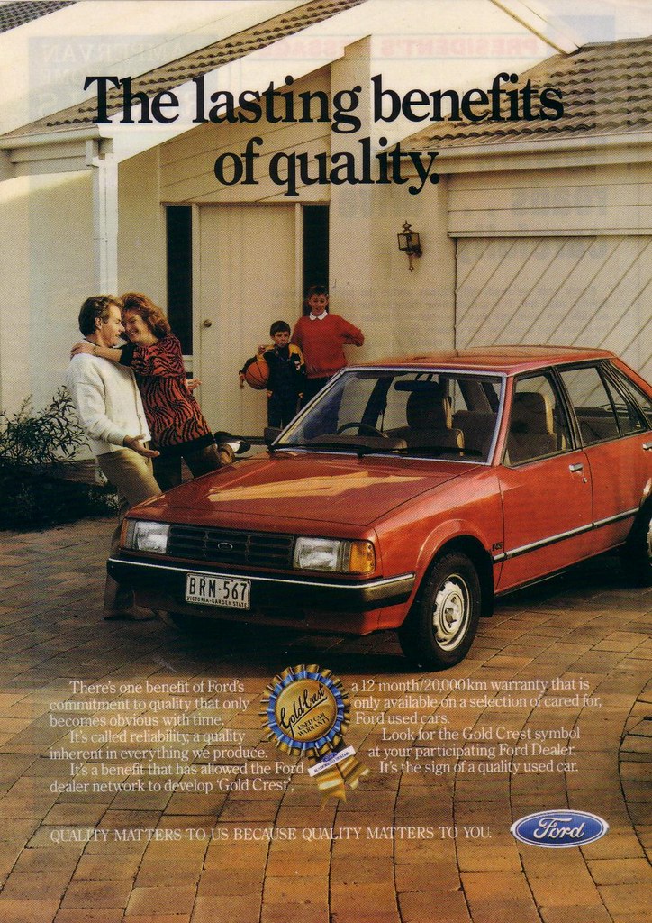 1982 Ford KB Laser - Gold Crest Warranty Ad