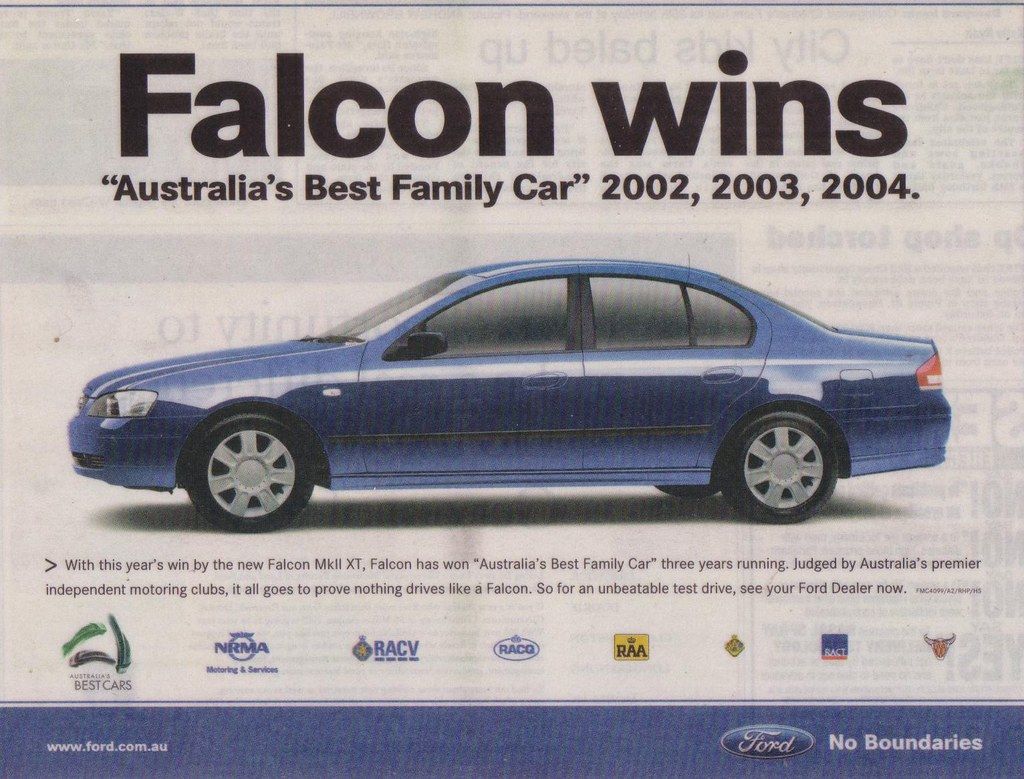 2004 Ford BA Mk2 Falcon - Wins ' Australia's Best Family Car ' Ad