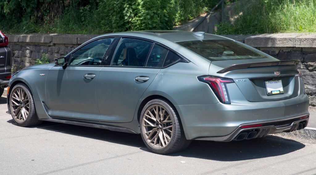 2022 Cadillac CT5-V Blackwing in Dark Emerald Frost, rear left