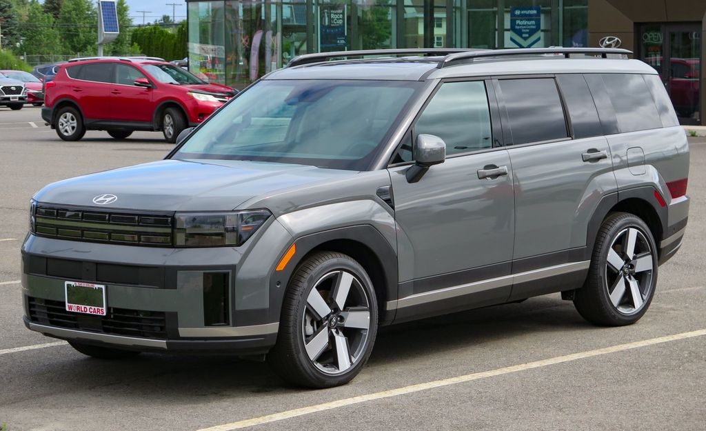 2024 Hyundai Santa Fe Luxury AWD in Hampton Grey, front left, 2024-06-30