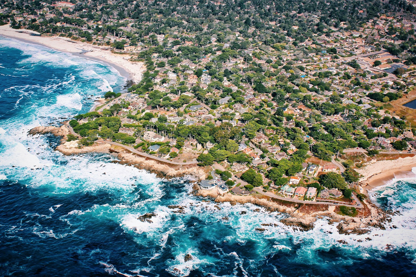 aerial view of beach