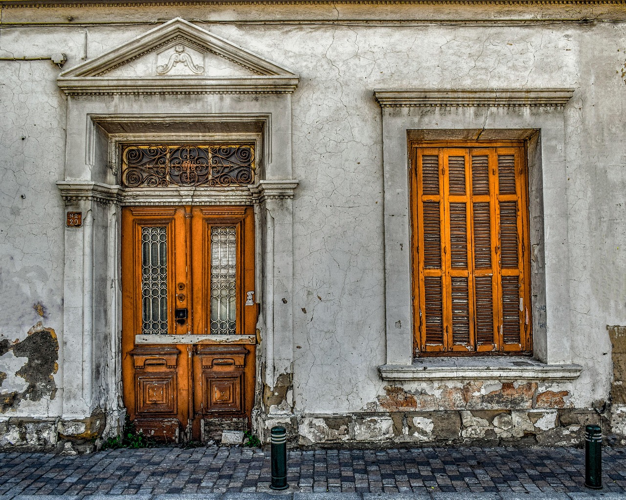house, old, architecture, old house, vintage, decay, weathered, aged, façade, larnaca, cyprus