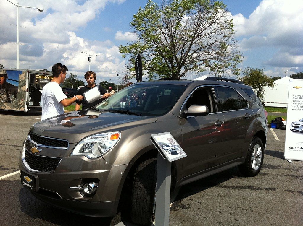 An interested guest asks questions about the Chevy Equinox.