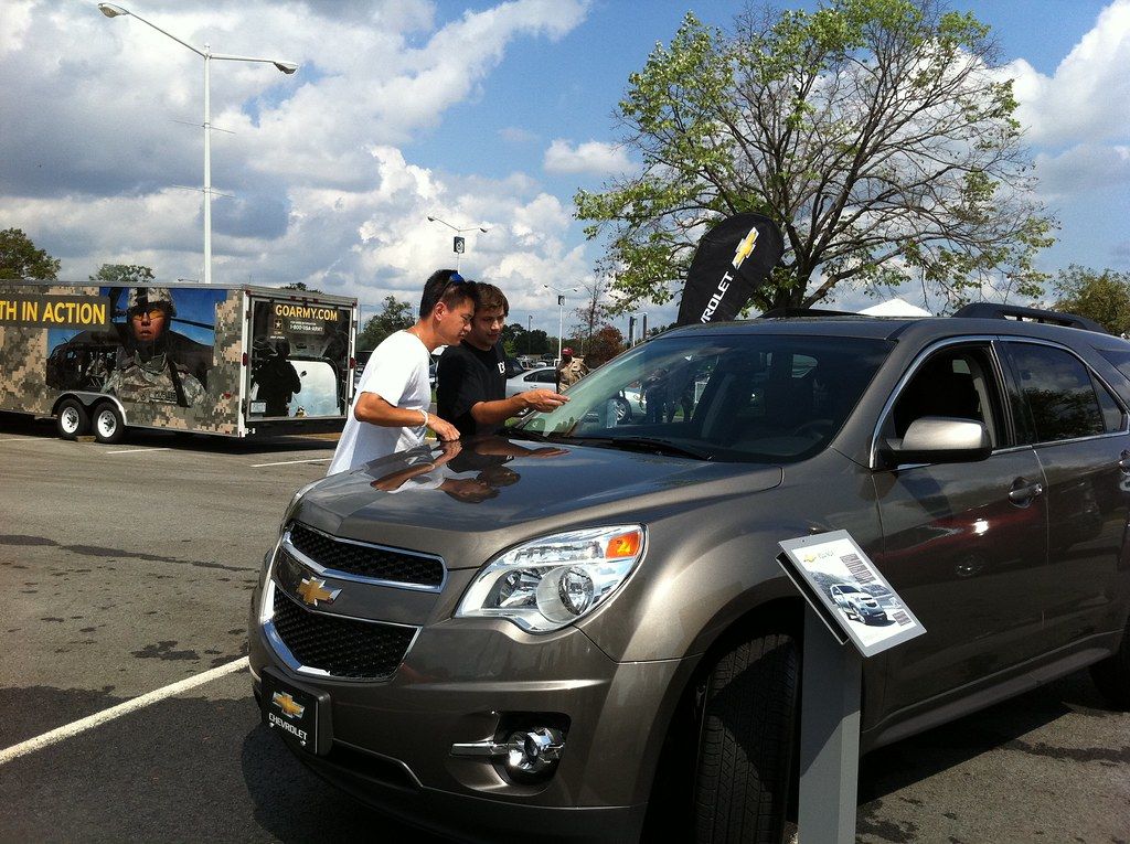 An interested guest asks questions about the Chevy Equinox.