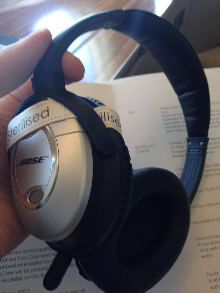 Cathay Pacific first class BOSE noise cancelling headphones