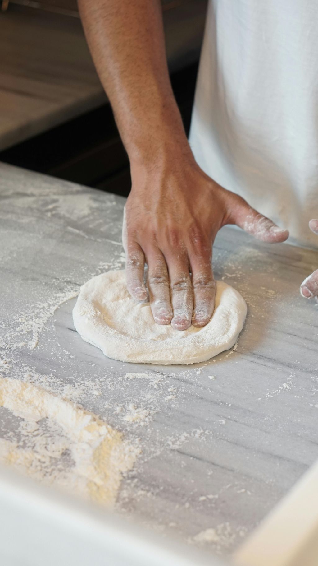 preparing dough