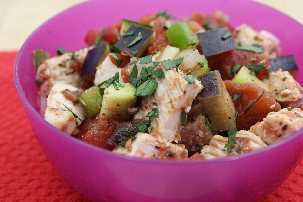 Curried Chicken & Peach Salad