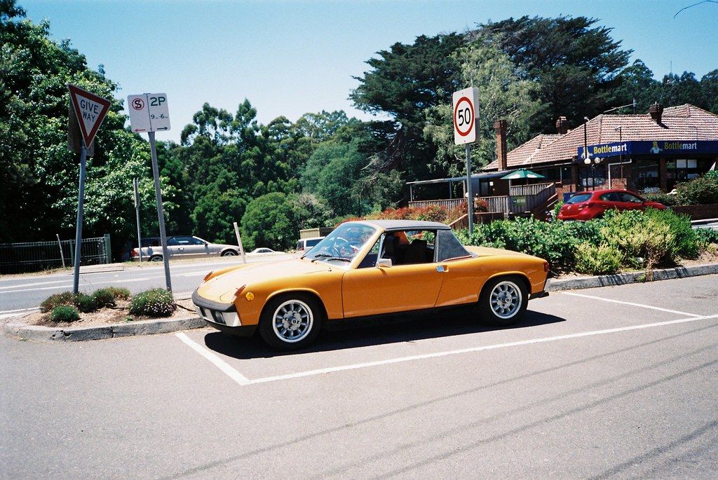 Classic orange car