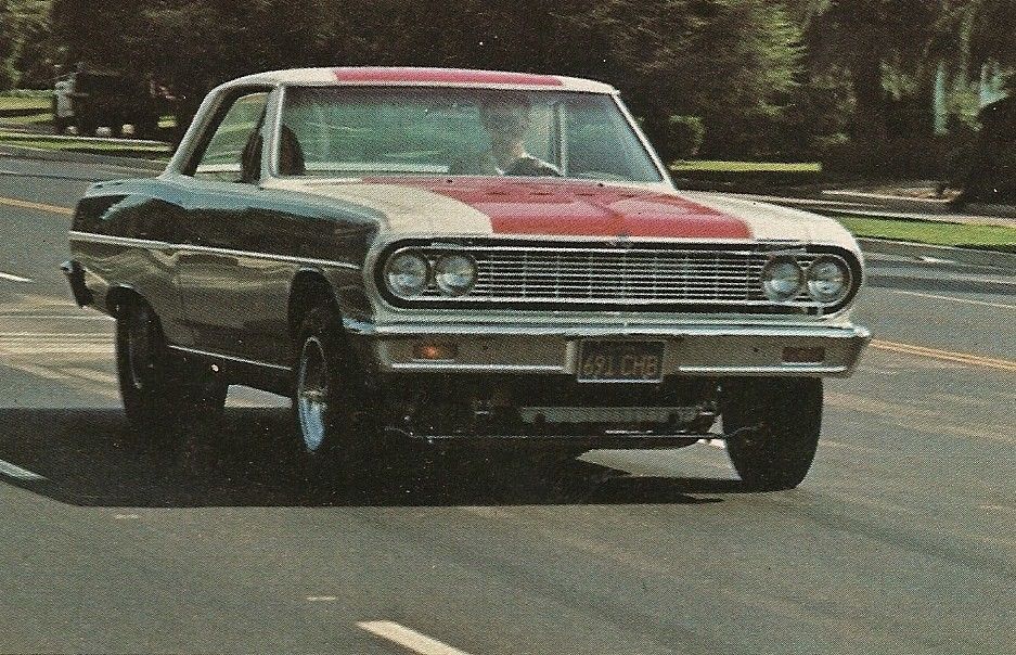 Ed Wood's 12 cylinder 1,710 cid Allison powered '64 Chevy Malibu