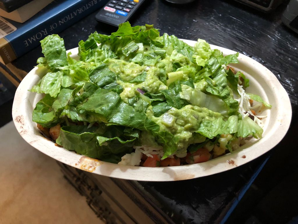 Chipotle: Burrito Bowl With Chicken, Brown Rice, Black Beans and Veggies