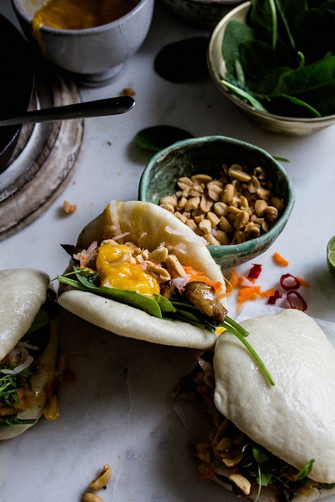 Vegan Pork Buns with Oyster Mushrooms