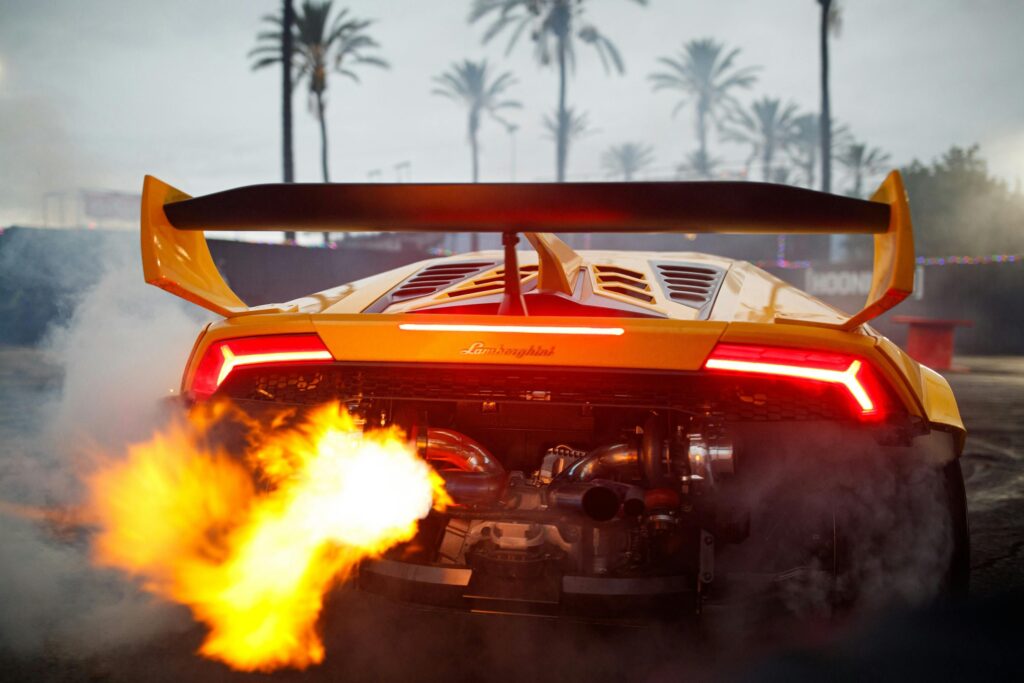 Giant Exhaust Flames