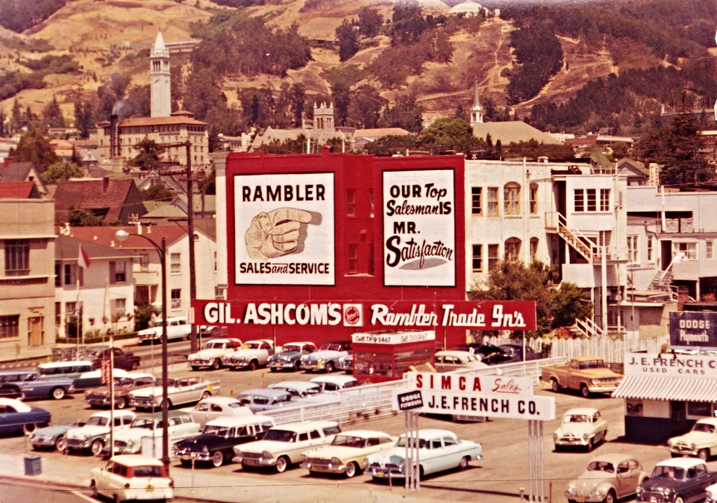 Gil Ashcom Rambler & J. E. French Co. Used Car Lots, Berkeley CA