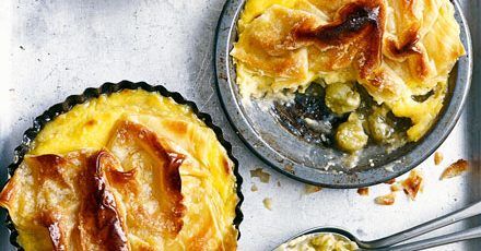 Gooseberry & custard pies