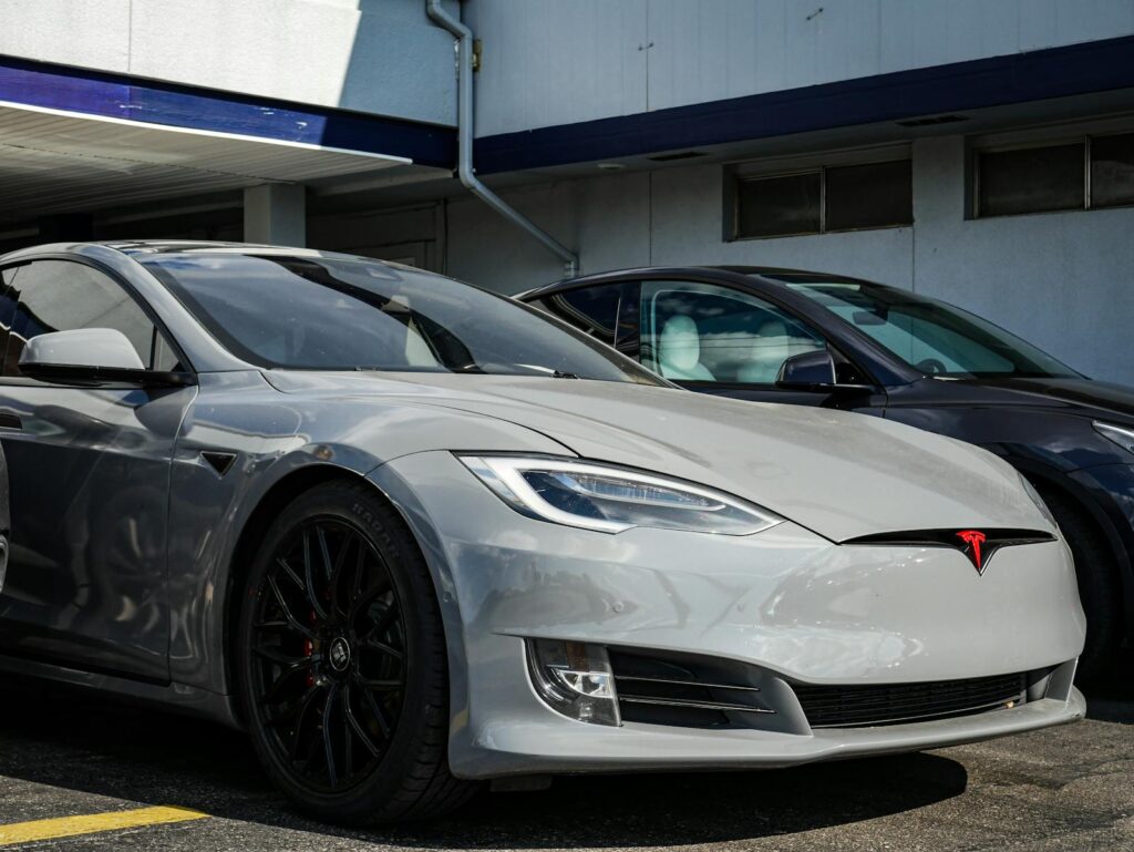 Grey Tesla