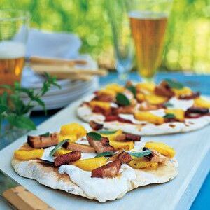 Grilled Pizzas with Canadian Bacon and Pineapple