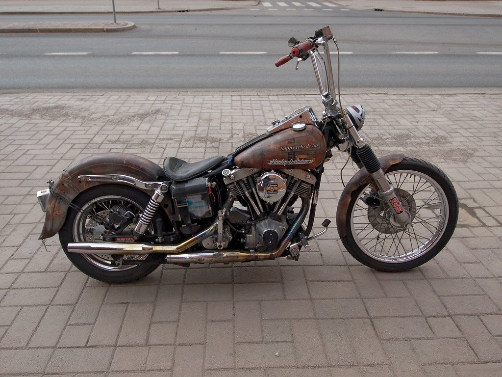 Harley Davidson panhead rat bike