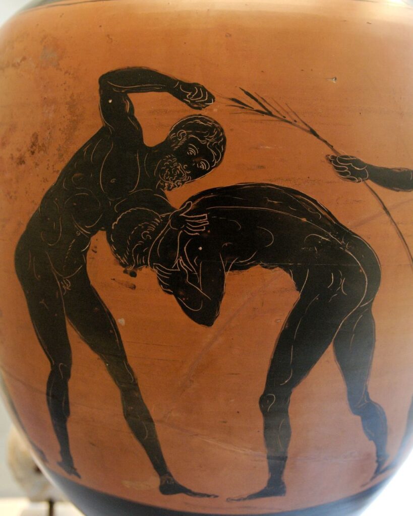 In the Ancient Olympics, athletes performed naked.