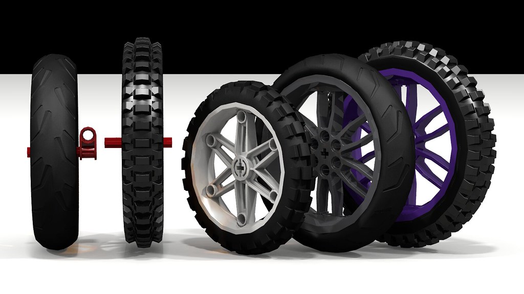 Lego 88516 vs 11957 Motorcycle Tire