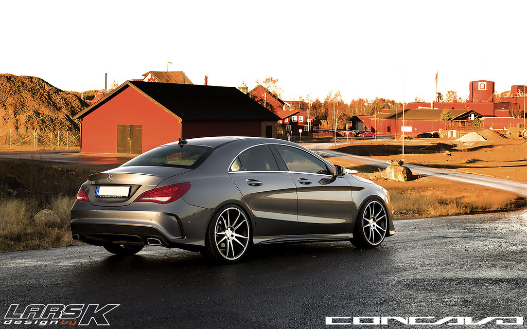 Mercedes Benz CLA on CW-S5 Matte Black Machined Face