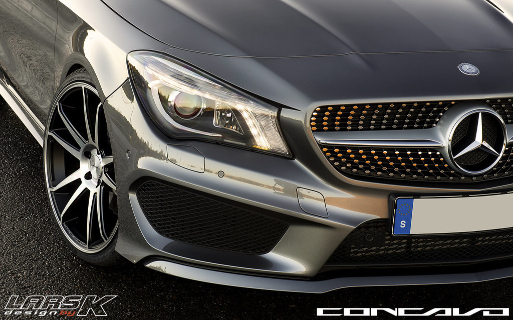 Mercedes Benz CLA on CW-S5 Matte Black Machined Face
