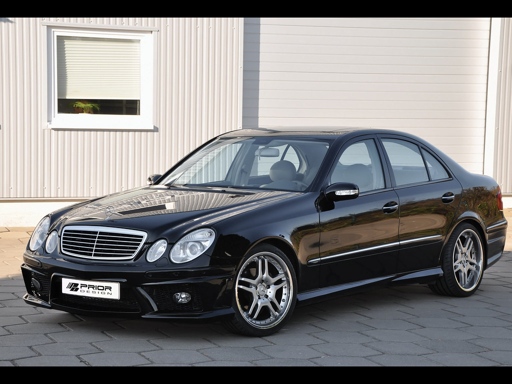 Mercedes Benz E-Class W211 Full body kit, Black E55 E63 AMG