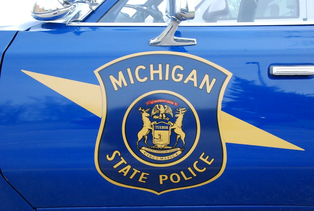 Michigan State Police cars -- door seal on 1975 Plymouth Gran Fury