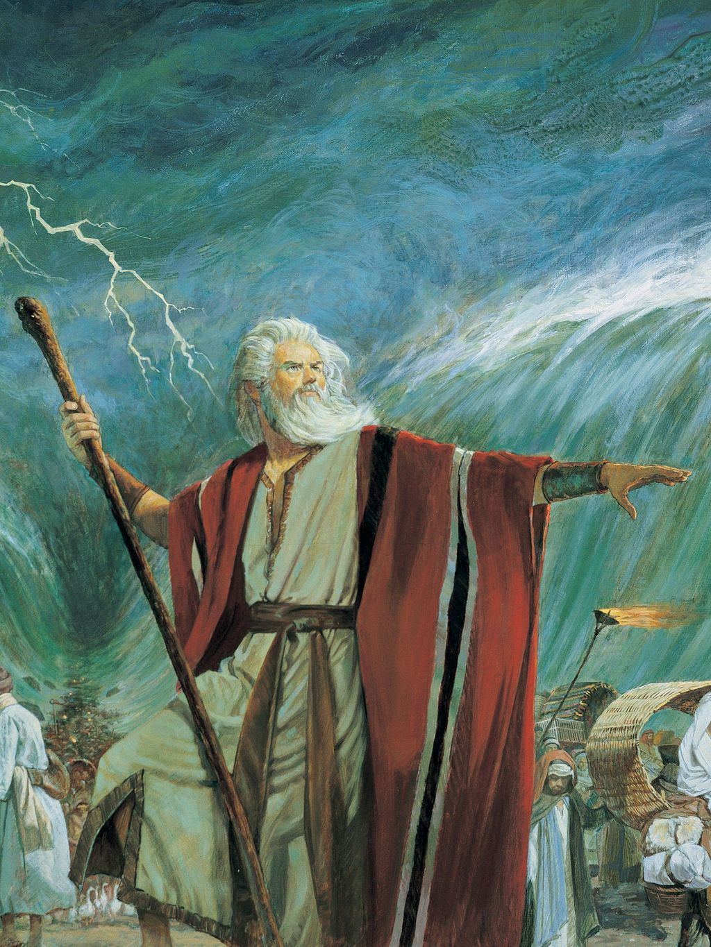 Moses anointing Aaron and his sons