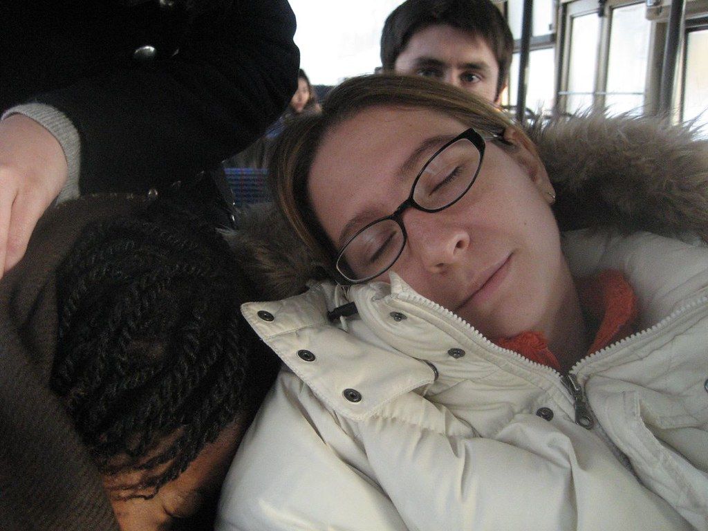 SAPPORO - snow fest - fatigue dans le bus!