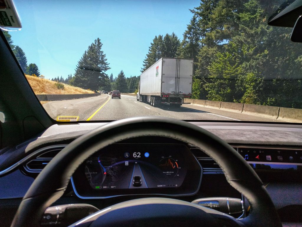 Tesla Autopilot Engaged in Model X