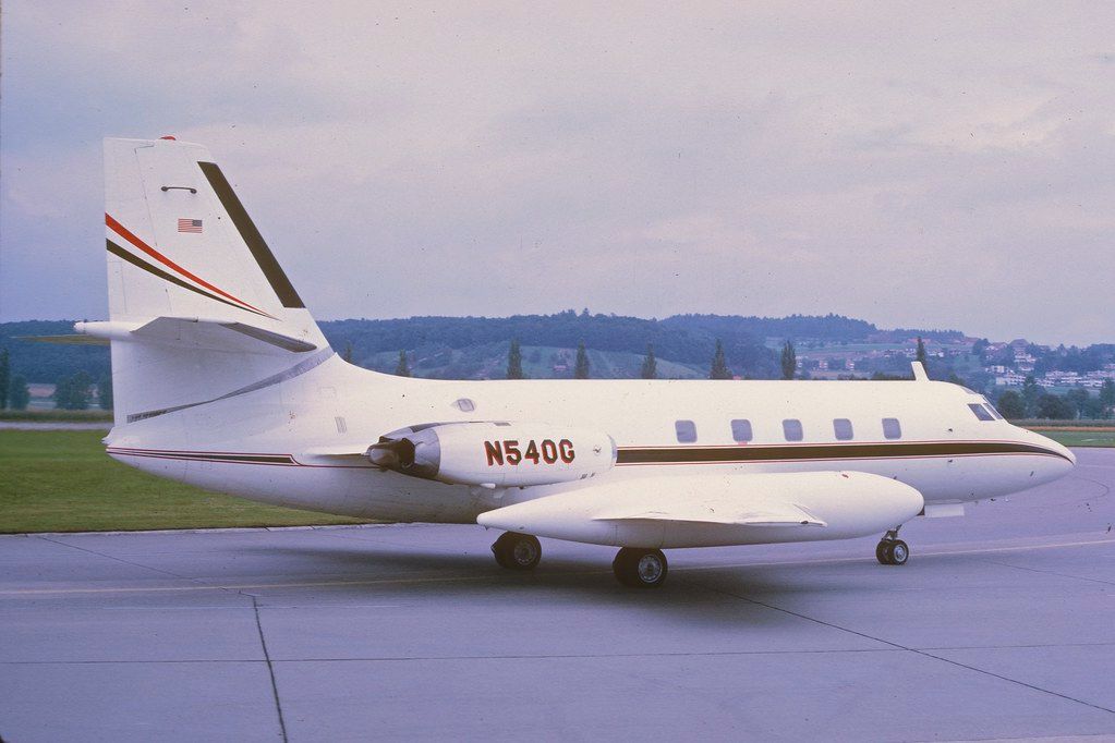 Untitled Lockheed L-1329 JetStar 6; N540G@ZRH, August 1969