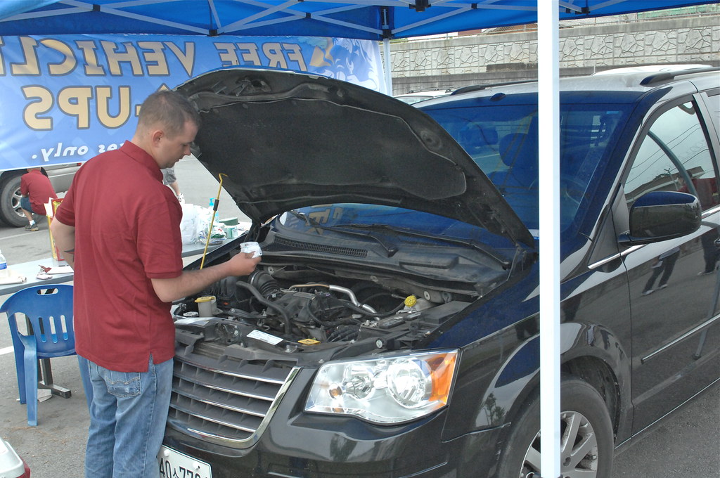 Vehicle inspection
BOSS Military Spouses Appreciation Day - Free Vehicle Inspection - U.S. Army Garrison Humphreys, South Korea - 11 May 2012