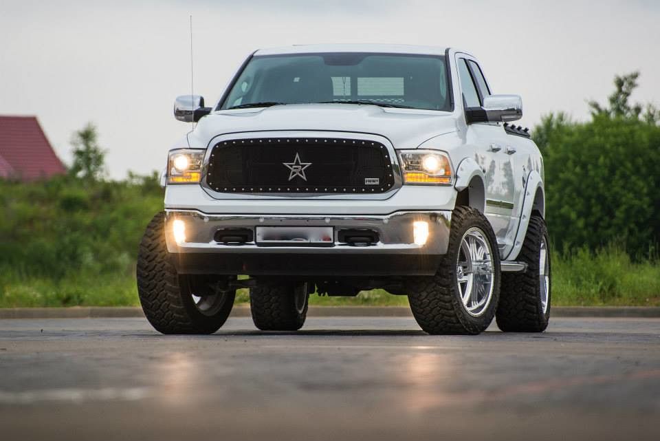 White Dodge Ram