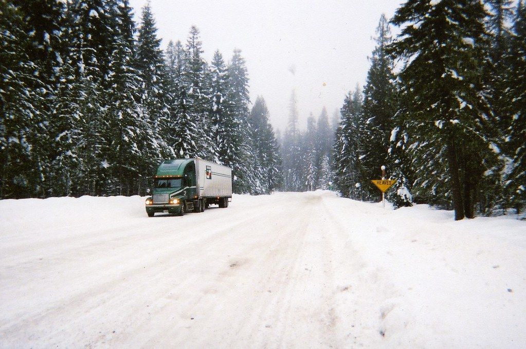 Winter Drive in Idaho