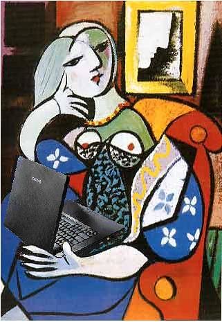 Woman with Blog, after Pablo Picasso