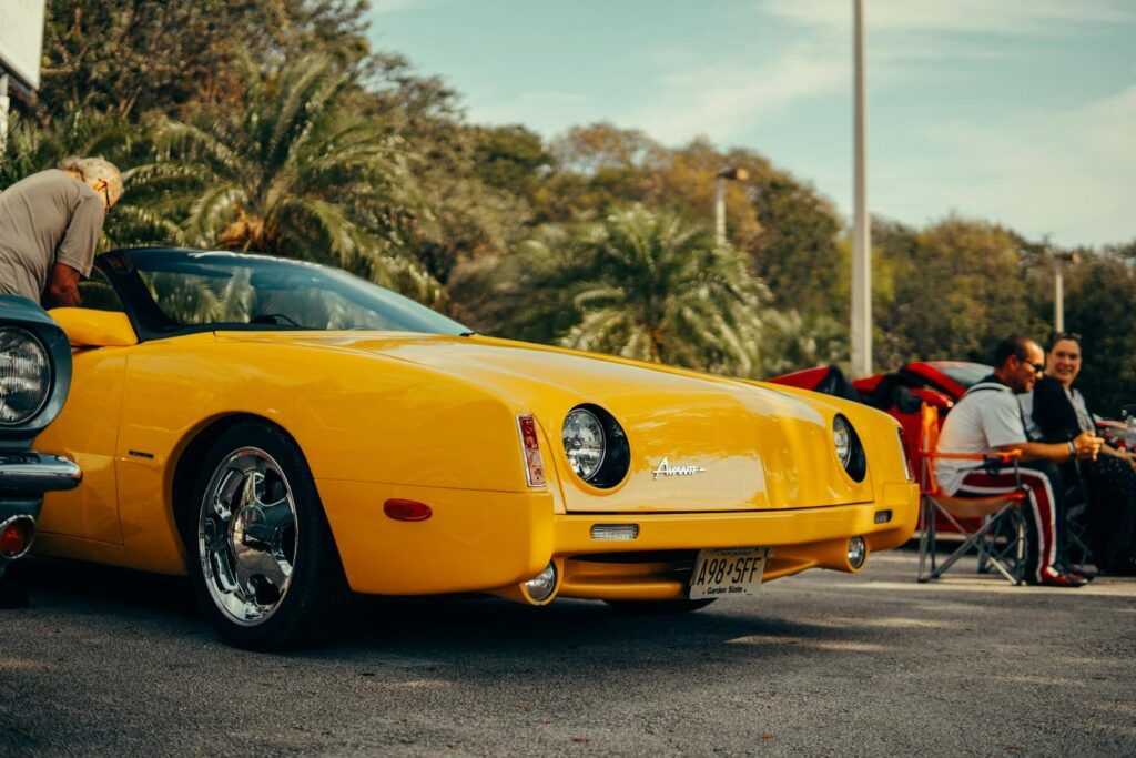 Yellow Studebaker Avanti Car