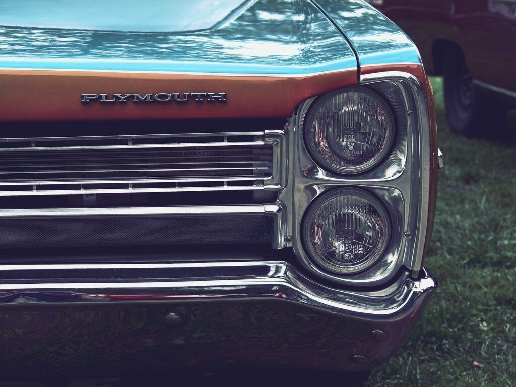 automobile, headlights, antique car