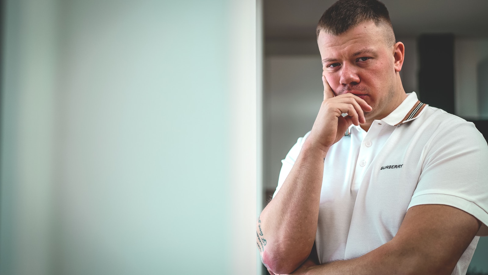 man in white dress shirt