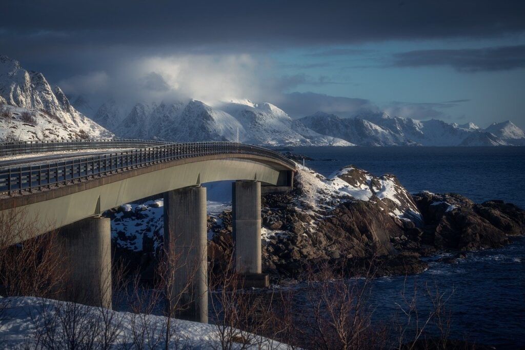 bridge, lofoten, norway