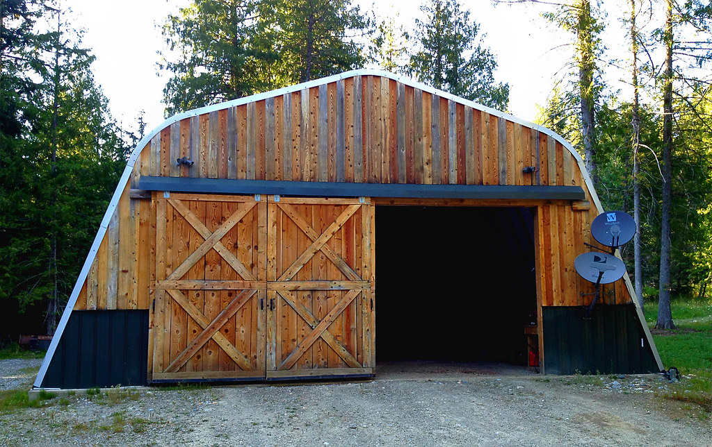 custom wood front garage