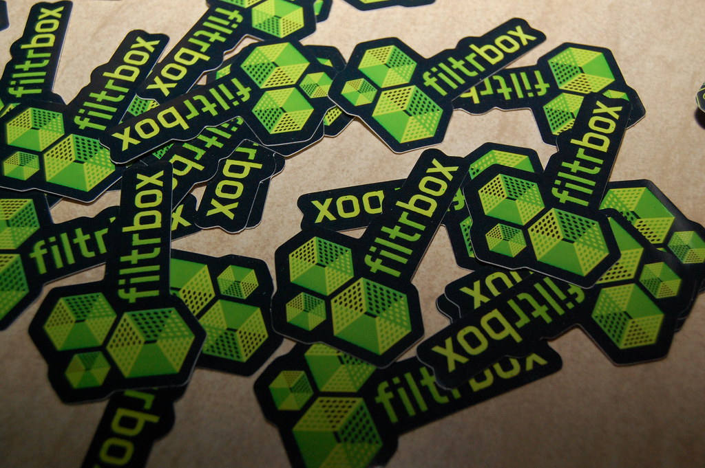 filtrbox stickers galore at TECH cocktail Boulder 1