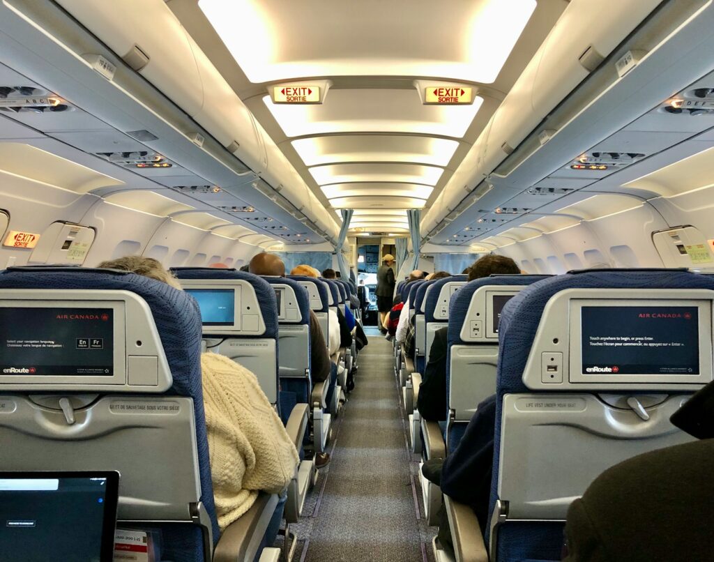 people in airplane