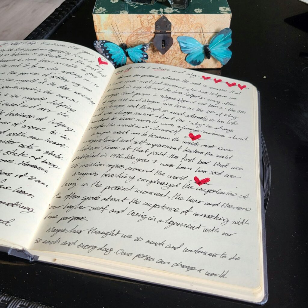 An open book sitting on top of a table