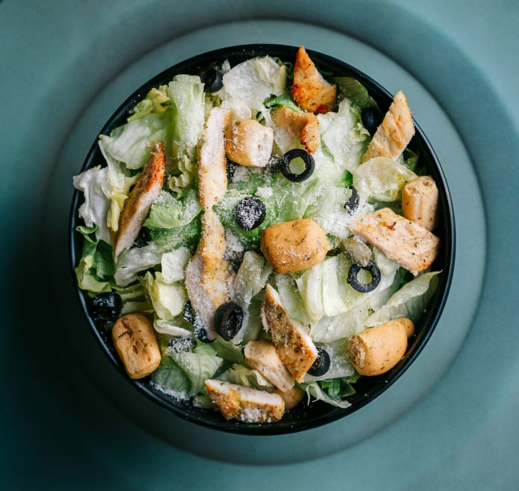 bowl of vegetables with tofu